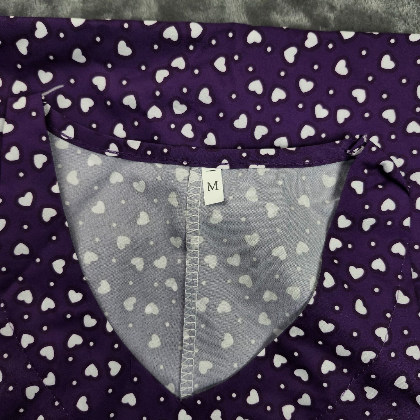 Casual Dresses Womens Polka Dot V Neck Loose Mid Short Purple Medium