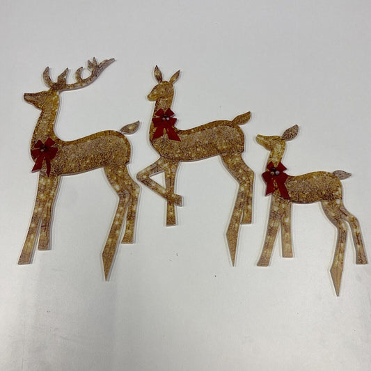 christmas reindeer 3 pack with lights craft kit