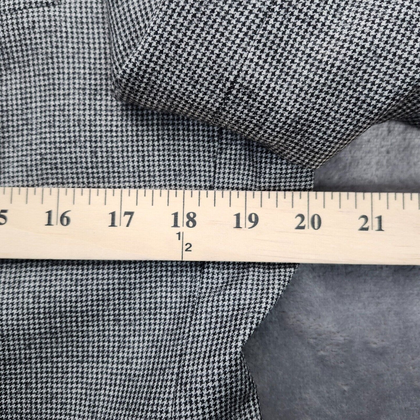 Lauren Ralph Lauren Classic-Fit Wool Suit Jacket Black/White Houndstooth 38S NWT