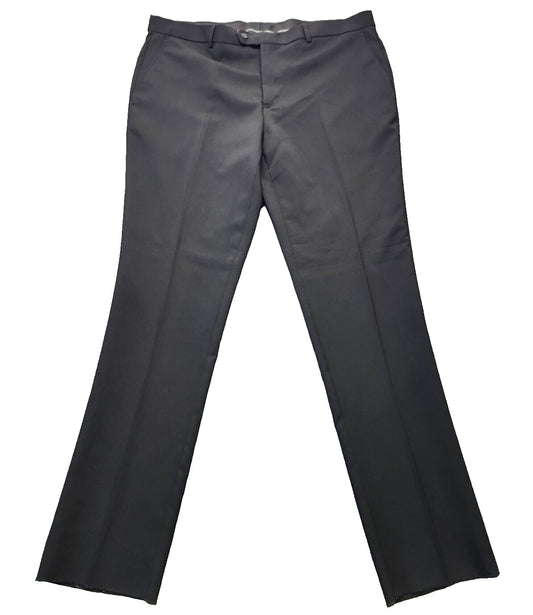 NWT Portabella New York Slim Fit black style Poplin Pants size 48R x 42W