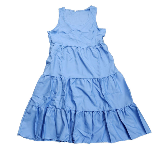 Women's Sleeveless Party Beach Dress, Fashion Holiday Summer Dress Blue Large