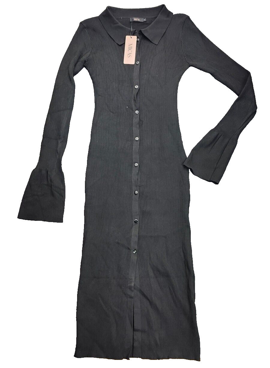 Cupshe Womens Button Down Knit Long Sleeve Sweater Dress size Small