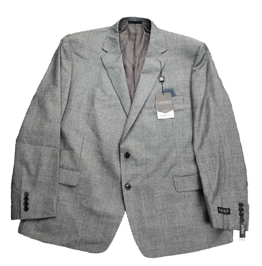 Lauren Ralph Lauren Classic-Fit Wool Suit Jacket Black/White Houndstooth 50R NWT