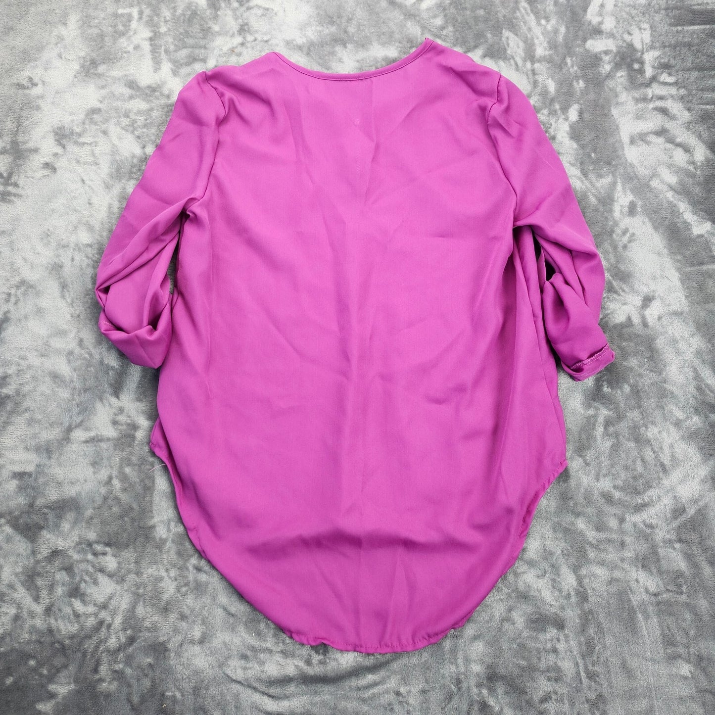 Womens light weight 1/4 zip blouse 3/4 sleeve Purple 2XL